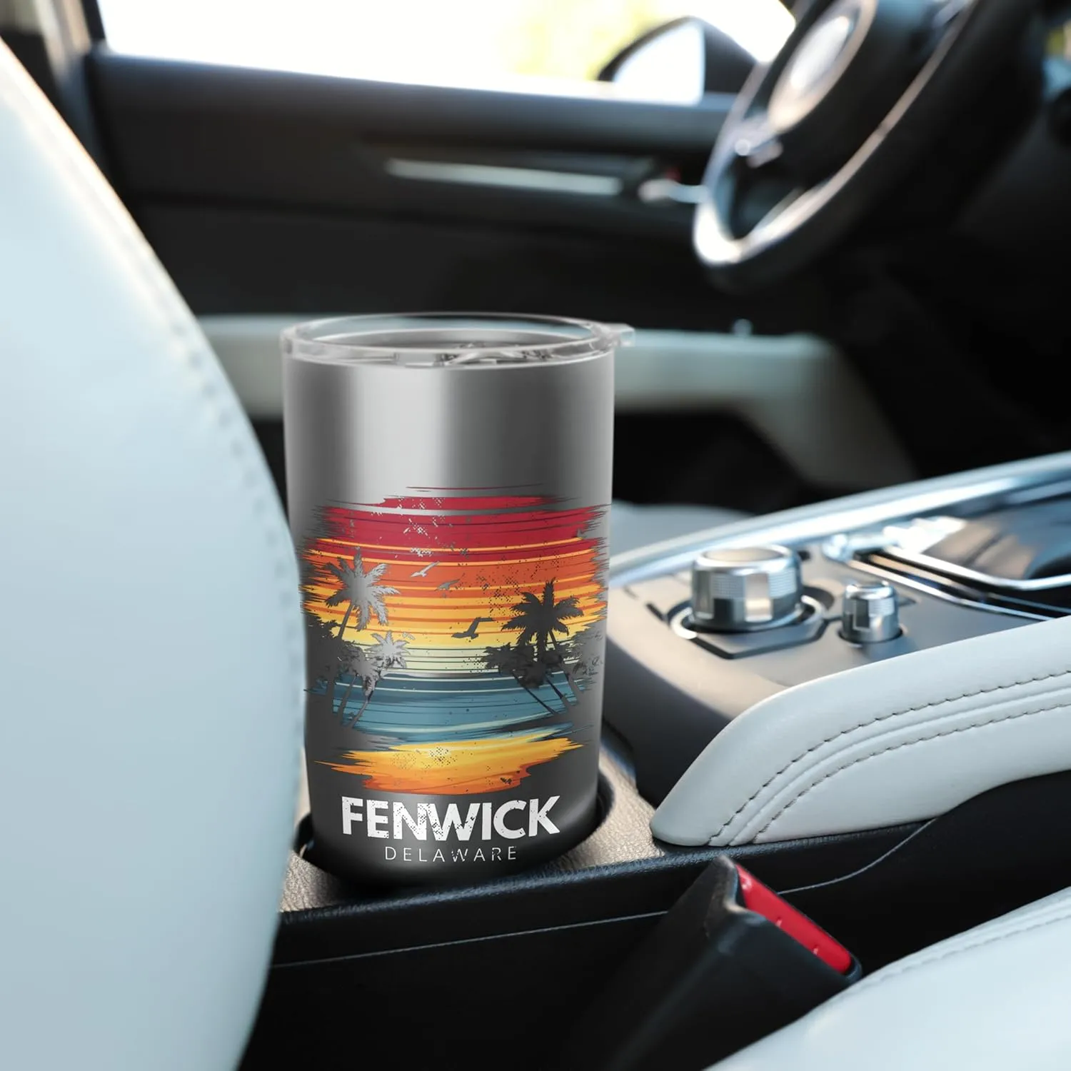 Fenwick Island Delaware Surfboard Surfing Vintage Stainless Steel Insulated Tumbler