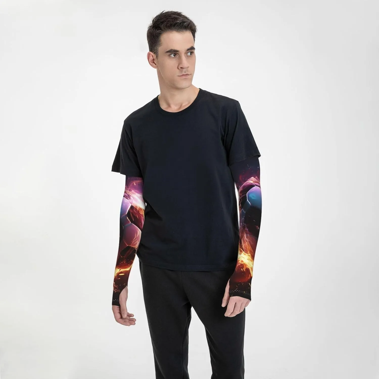 Fish aquarium Arm Sleeves for Men Women Cooling Sleeves Compression Arm Sleeve UV Blocking Protection Sleeve