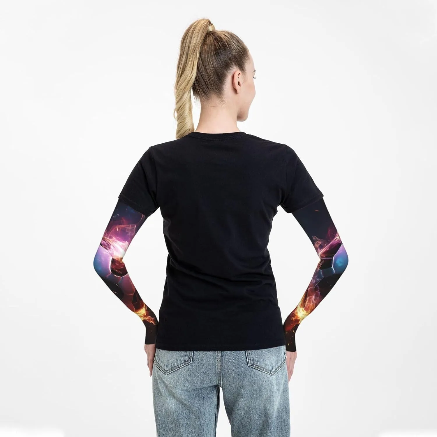 Fish aquarium Arm Sleeves for Men Women Cooling Sleeves Compression Arm Sleeve UV Blocking Protection Sleeve