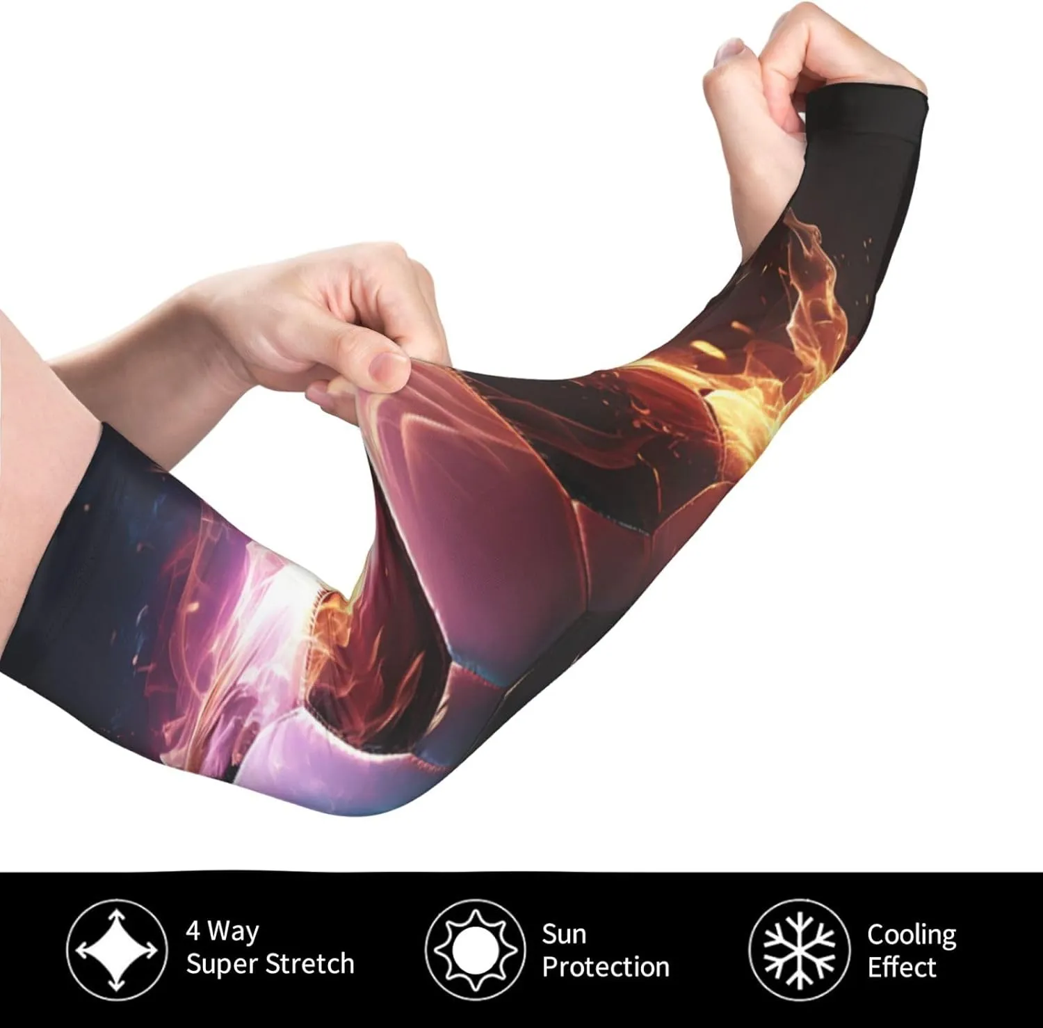 Fish aquarium Arm Sleeves for Men Women Cooling Sleeves Compression Arm Sleeve UV Blocking Protection Sleeve