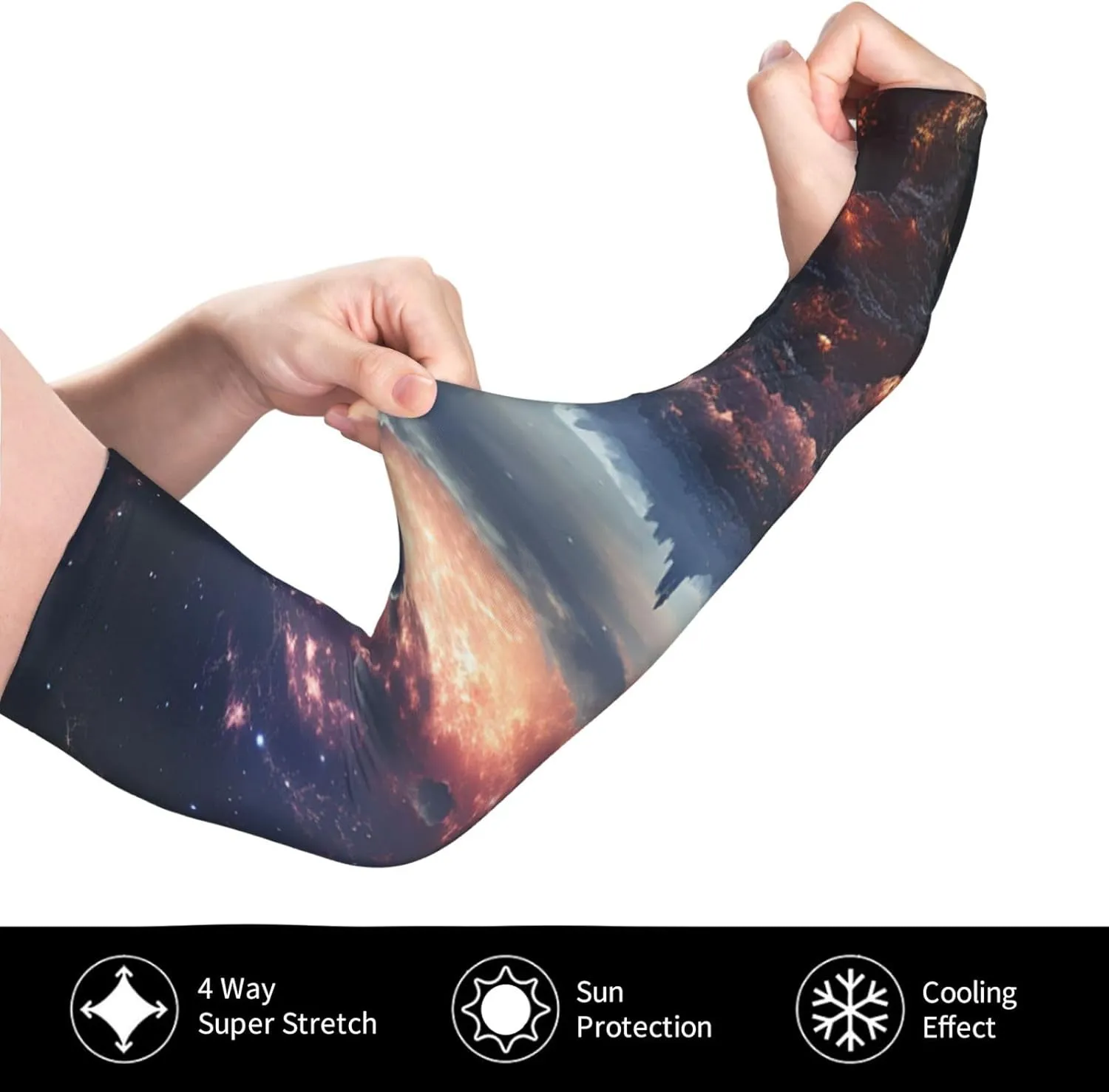 Fish aquarium Arm Sleeves for Men Women Cooling Sleeves Compression Arm Sleeve UV Blocking Protection Sleeve