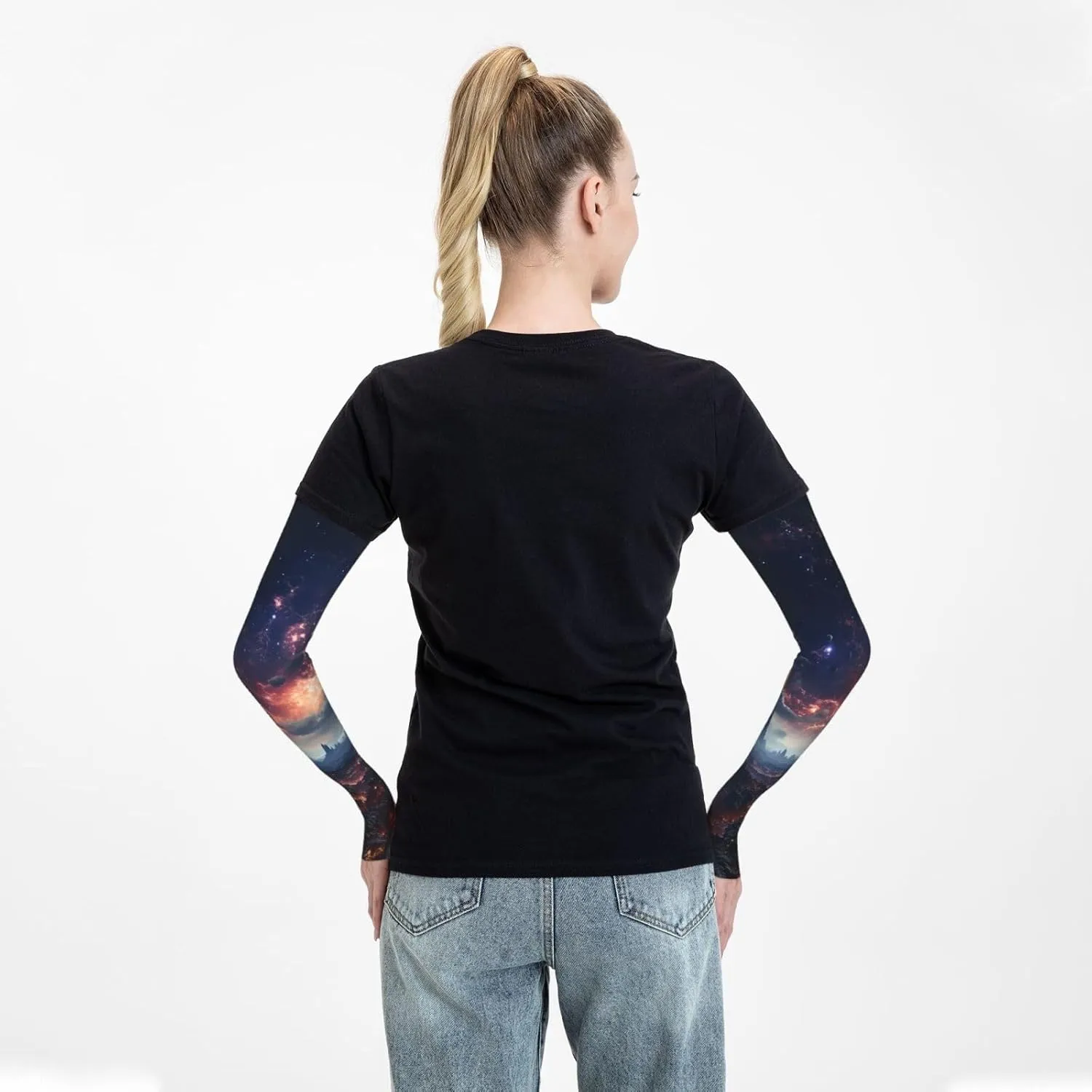 Fish aquarium Arm Sleeves for Men Women Cooling Sleeves Compression Arm Sleeve UV Blocking Protection Sleeve