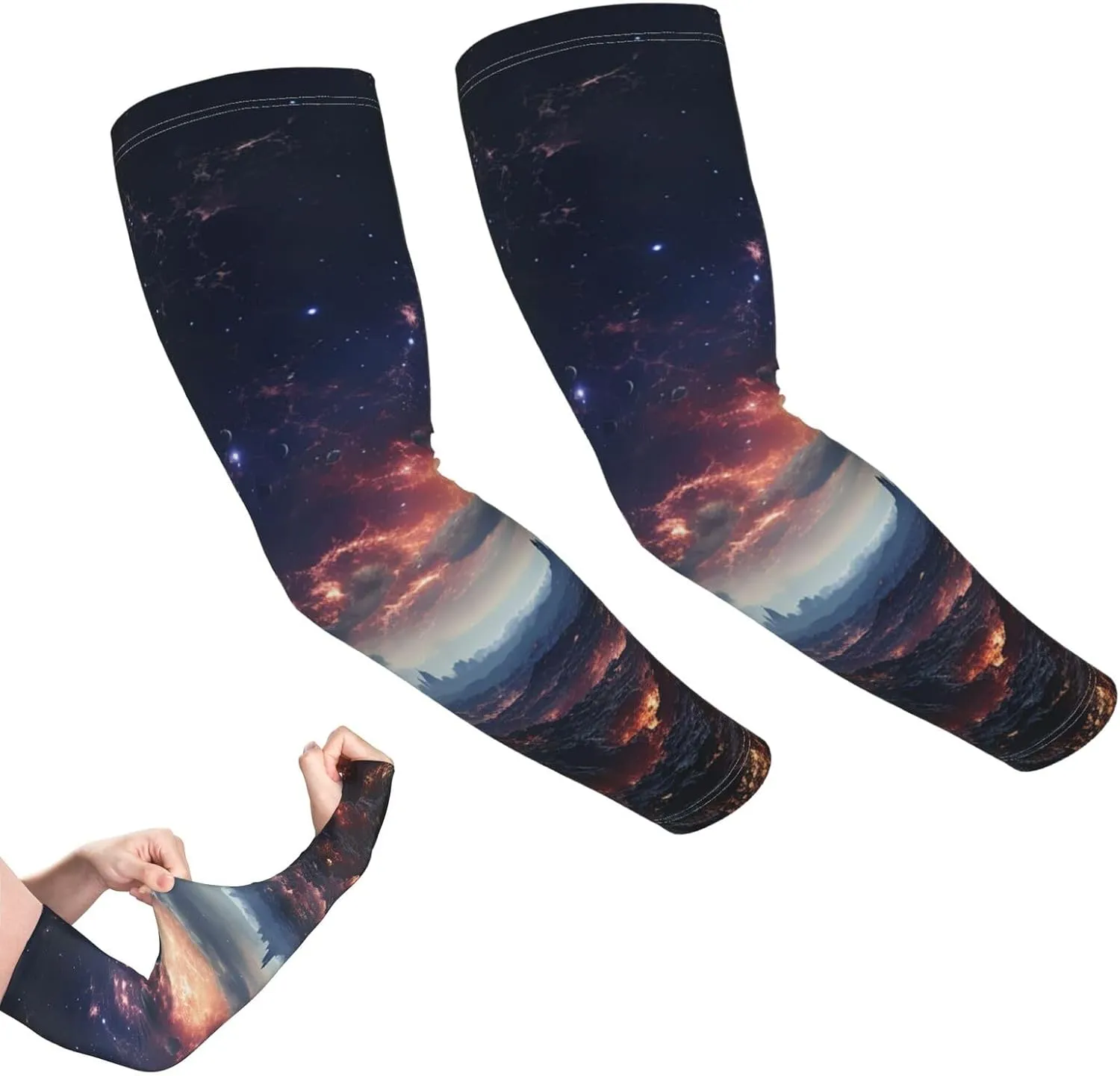 Fish aquarium Arm Sleeves for Men Women Cooling Sleeves Compression Arm Sleeve UV Blocking Protection Sleeve
