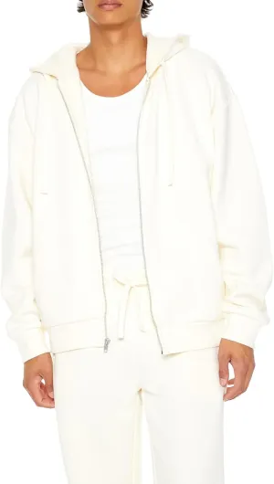 Forever 21 Men's Zip-up Drawstring Hoodie