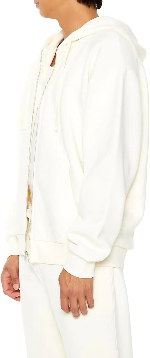 Forever 21 Men's Zip-up Drawstring Hoodie