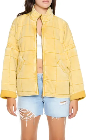Forever 21 Women's Quilted Zip-up Jacket