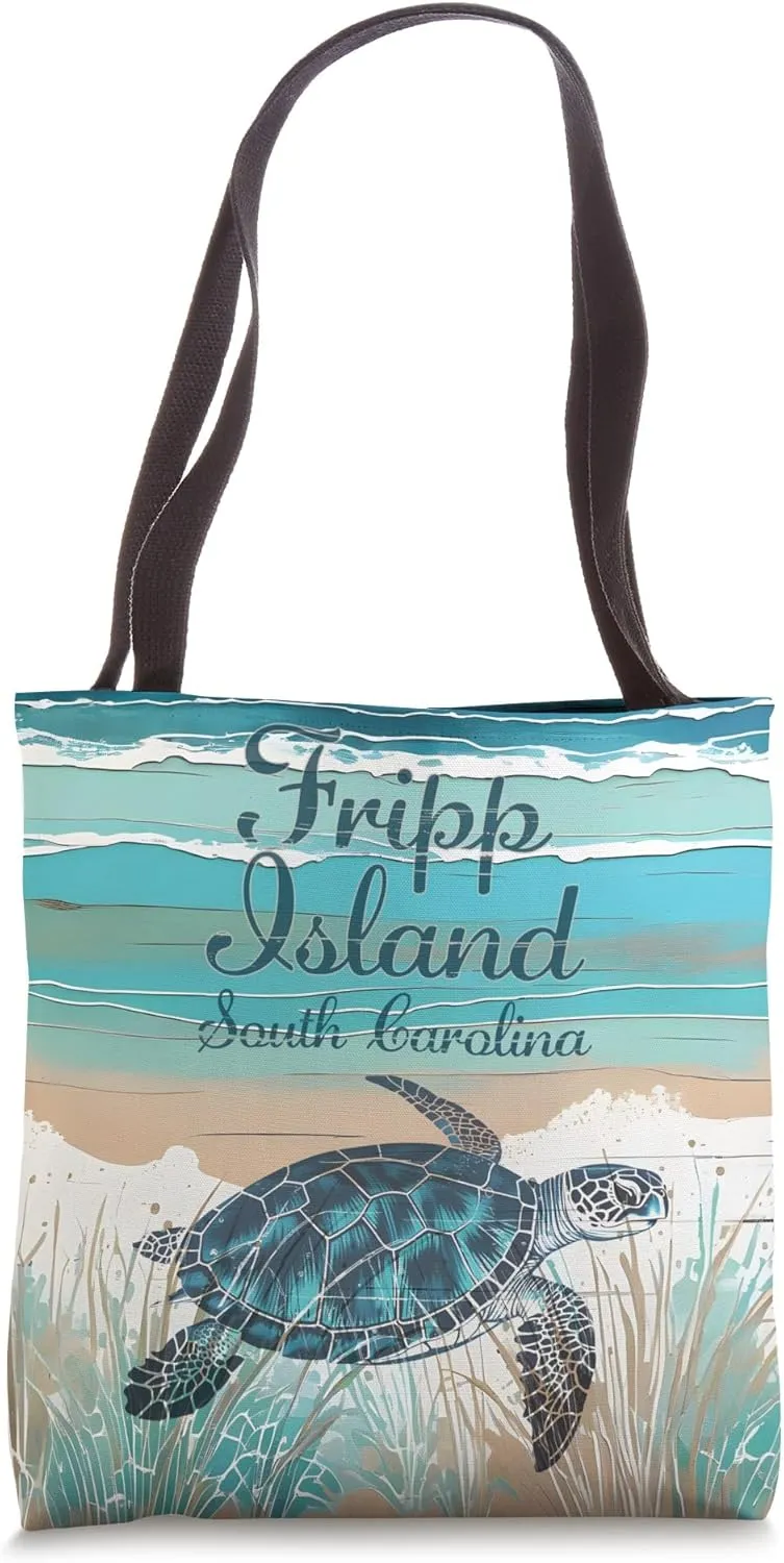 Fripp Island South Carolina Sea Turtle Beach Decor Tote Bag