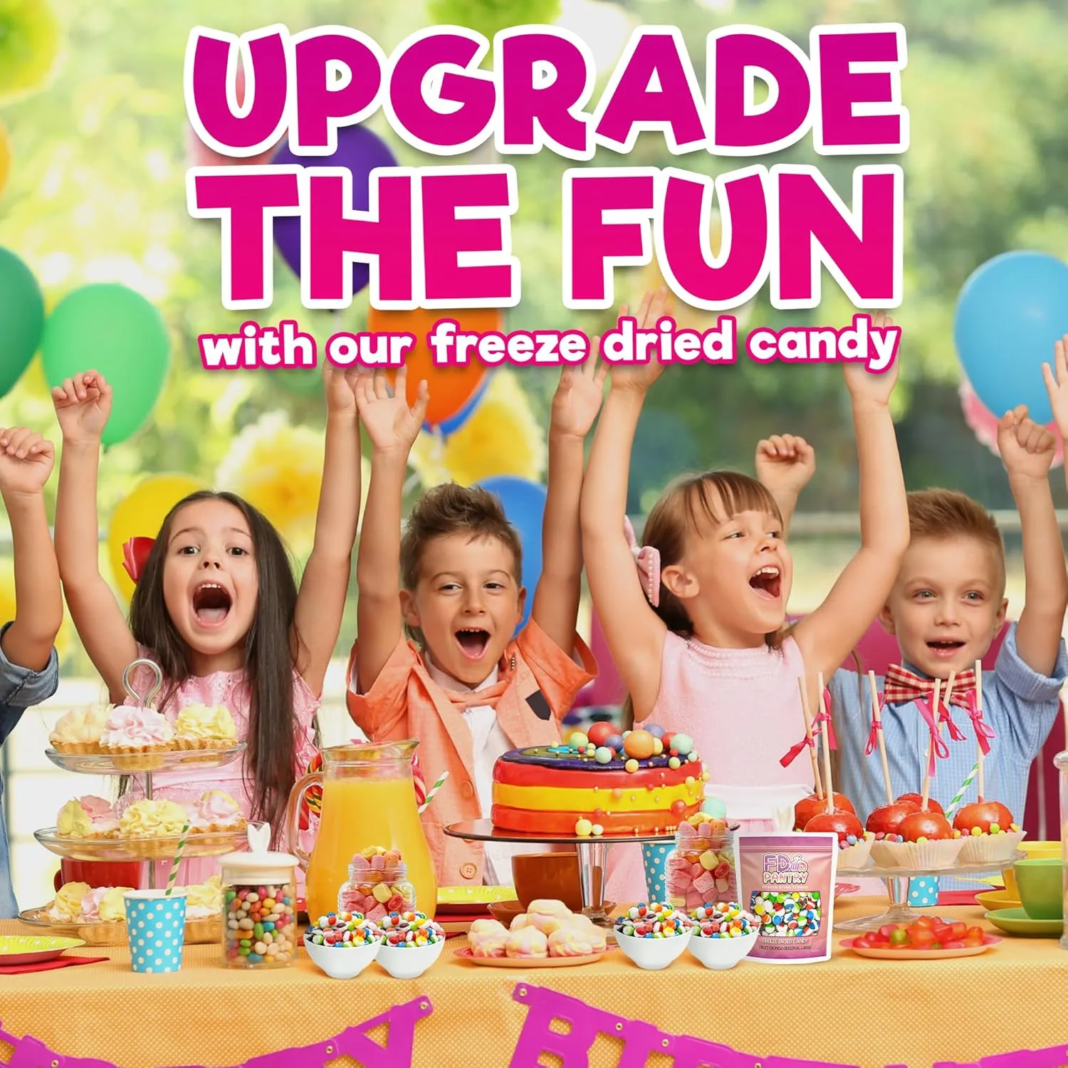 Fruit Crunch Tropical Freeze-Dried Candy, 16 oz, Tropical Fruit Flavors, Large Pouch, Ideal Gift Snack Treat