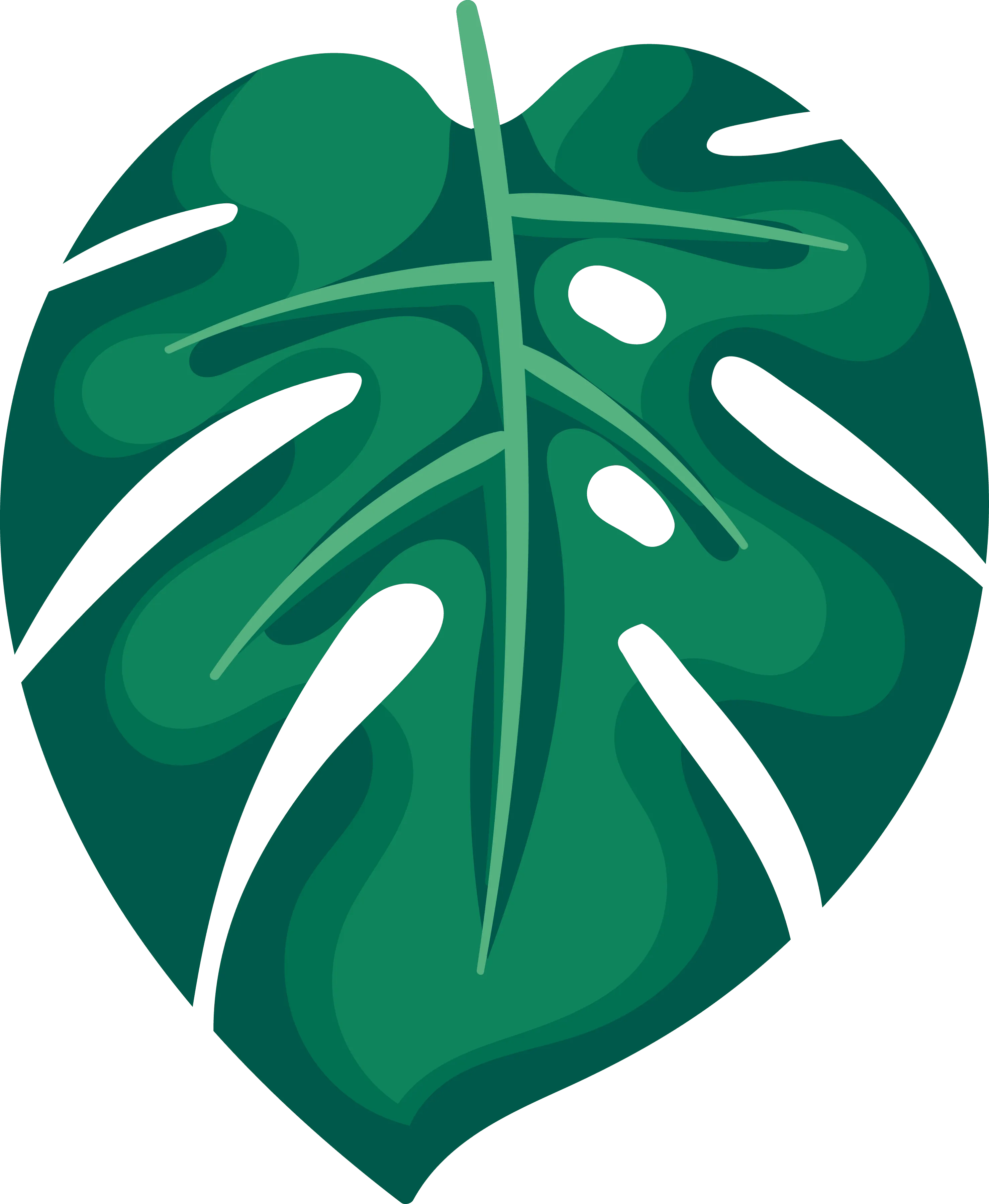 G Girls  Tropical Leaf 3 DTF (direct-to-film) Transfer