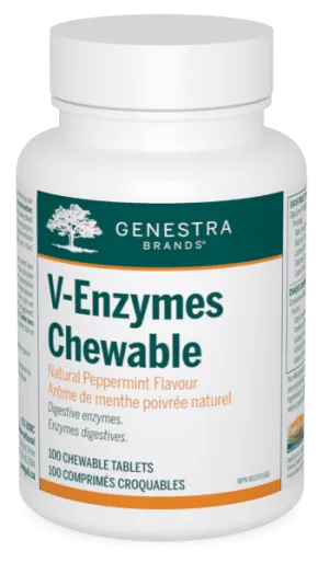 Genestra V-Enzymes Chewable - Peppermint (100 Chewable Tablets)