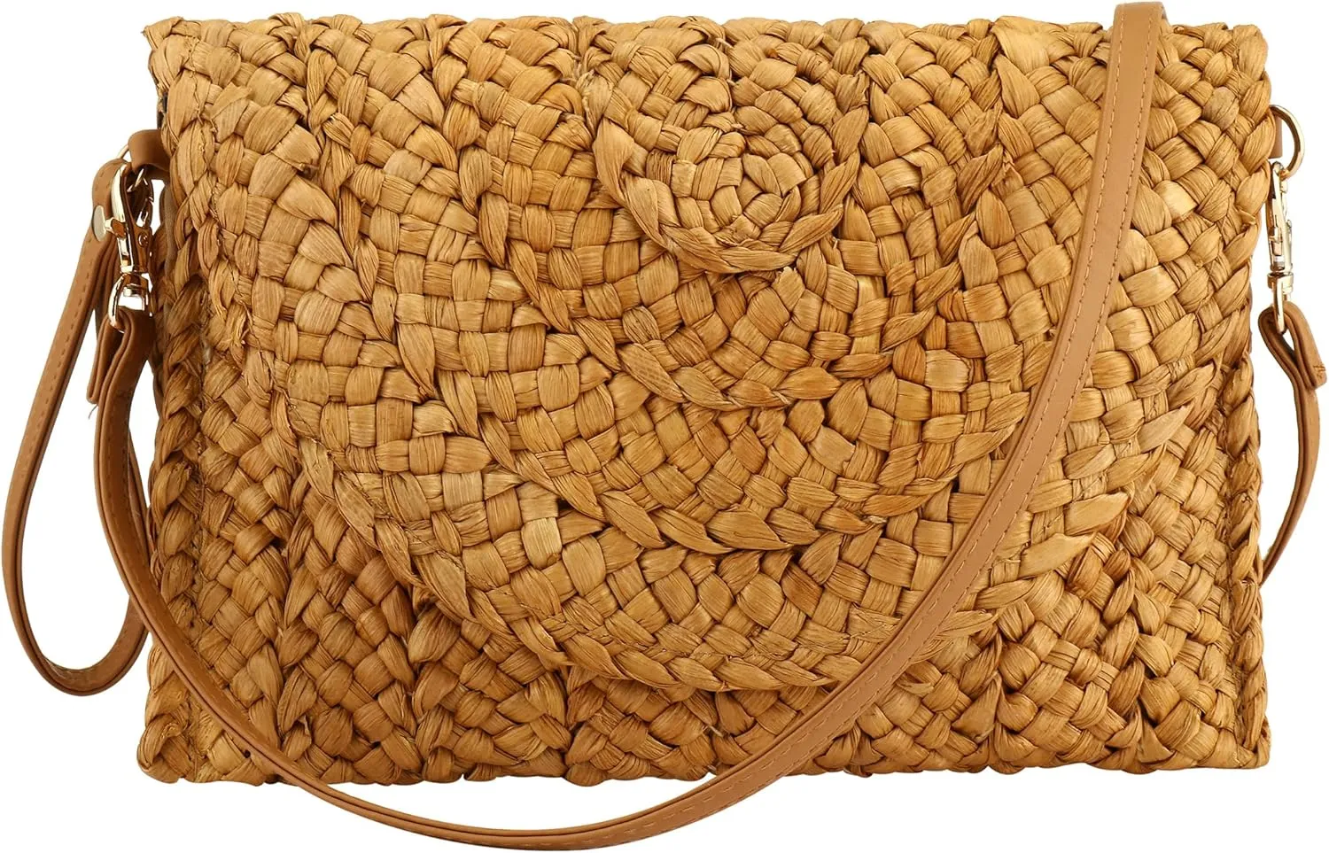 Gets Straw Clutches Beach Bag for Women Summer Crossbody Straw Bag with Strap
