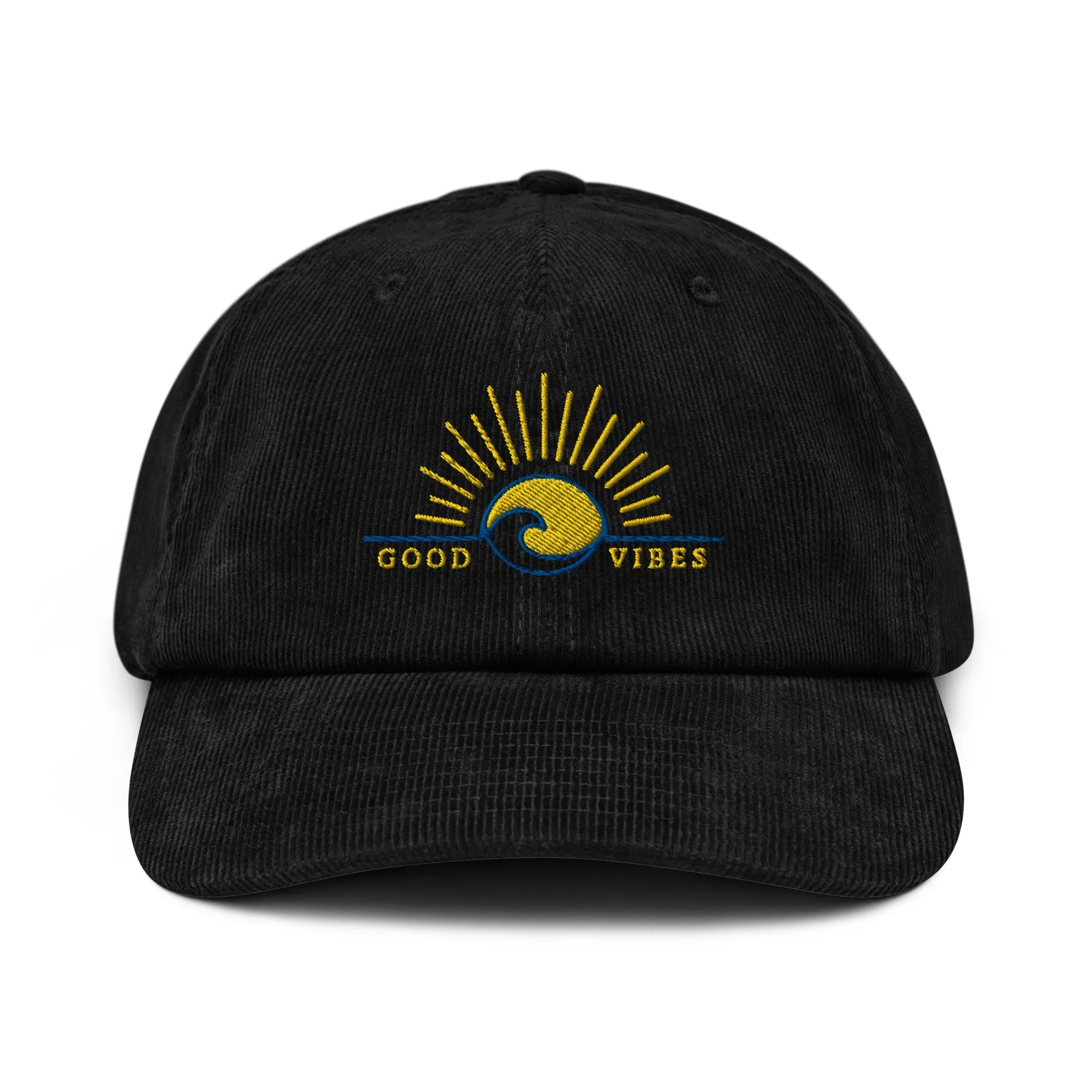 Good Vibe Sunrise Corduroy Hat by Tropical Seas Clothing