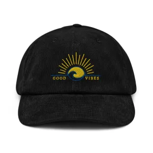 Good Vibe Sunrise Corduroy Hat by Tropical Seas Clothing