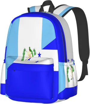 Guatemala Honduras Flag Large Travel Backpack Casual Backpacks Laptop Daypack Working Rucksack Lightweight Back Pack Sports Bag with Adjustable Shoulder Strap