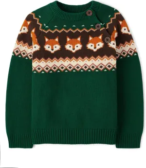 Gymboree Baby Boys' and Toddler Long Sleeve Crew Neck Pullover Sweater