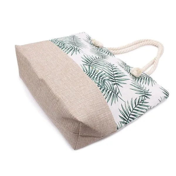 ❤️GYPSY FOX - Tropical Leaf Beach Tote Bag by Bella Chic