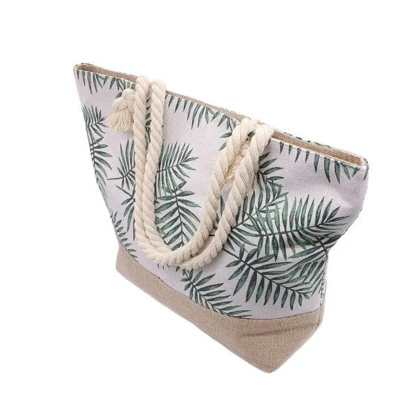 ❤️GYPSY FOX - Tropical Leaf Beach Tote Bag by Bella Chic