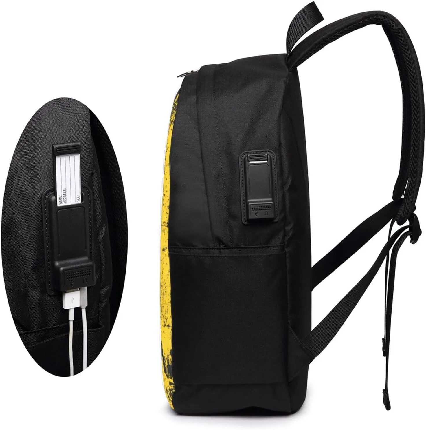 Half American Venezuelan Venezuela Flag Laptop Backpacks Travel Backpack Casual Business Daypack Sport Rucksack Computer Bag Fits up to 17 Inch Notebook with USB Port
