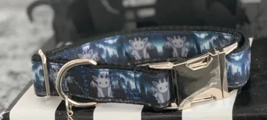Halloween Spooky Dog or Cat Collar - Customized Martingale or Standard Dog or Cat Collar