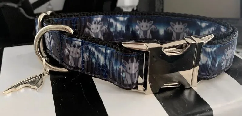 Halloween Spooky Dog or Cat Collar - Customized Martingale or Standard Dog or Cat Collar