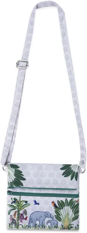 Handcrafted Vegan Leather Banana Groove Folded Sling Bag