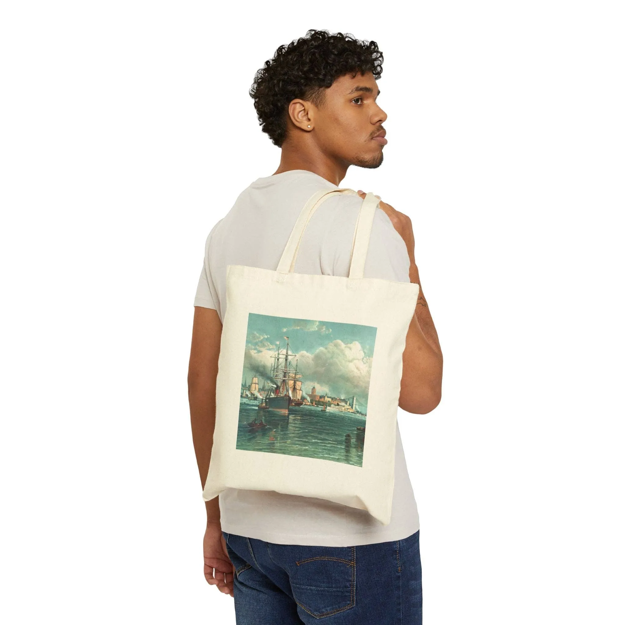 Harbor Brooklyn Canvas Vintage Wireless Popular product Ships Tote
