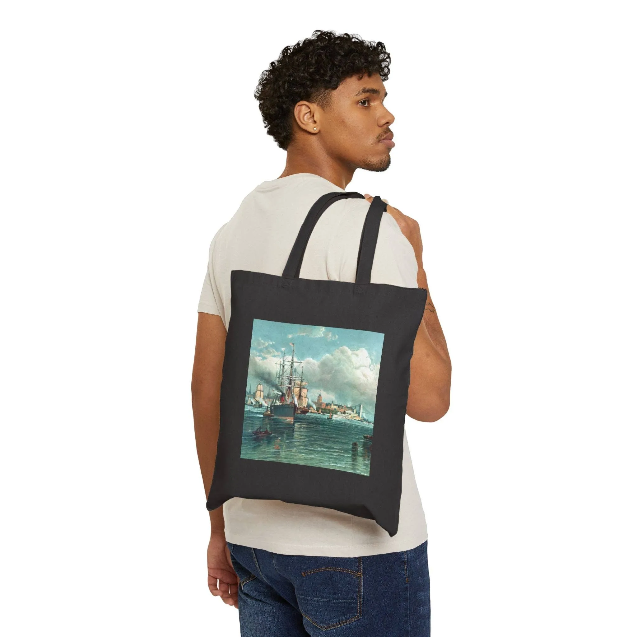 Harbor Brooklyn Canvas Vintage Wireless Popular product Ships Tote