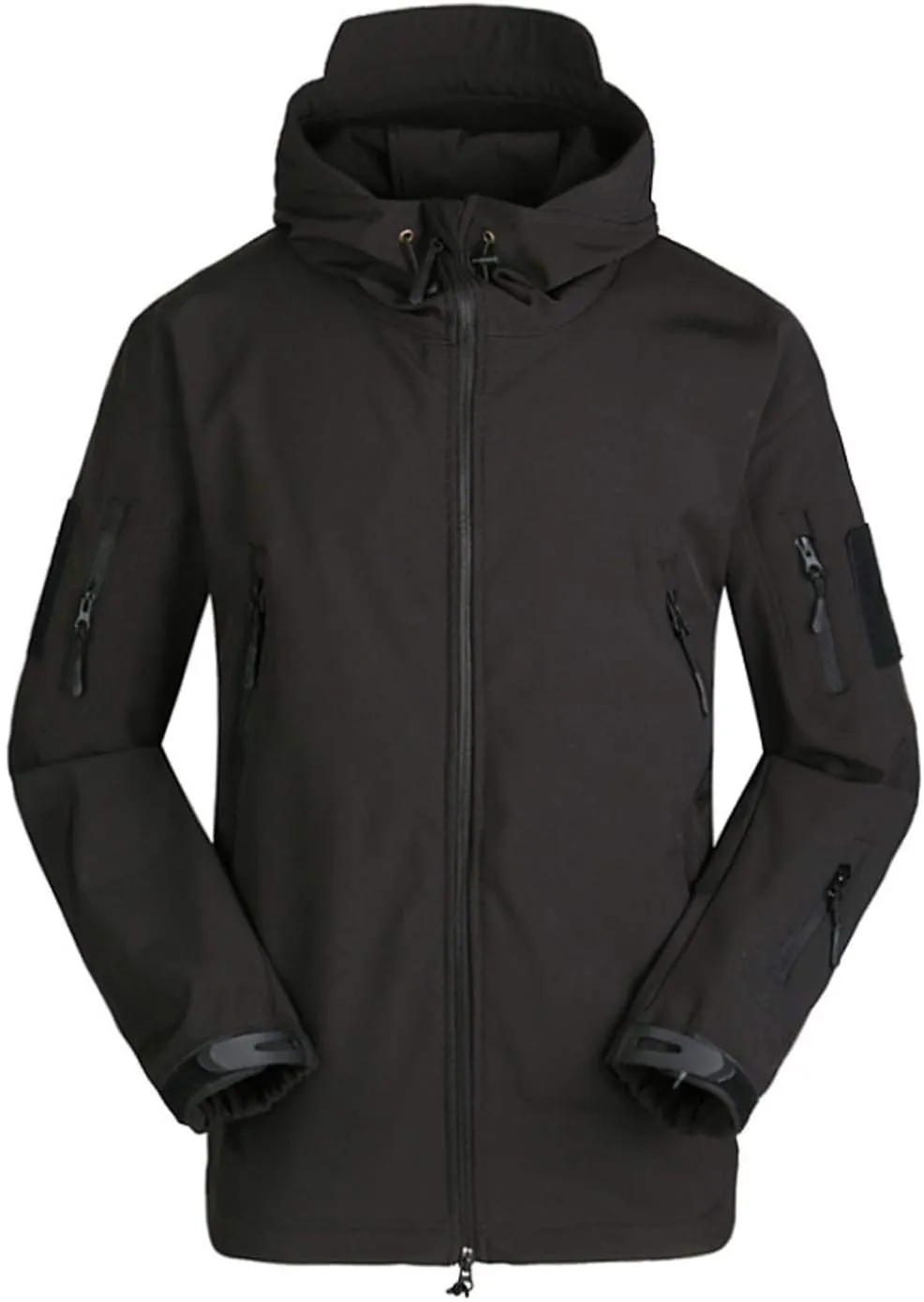HARGLESMAN Men's Outdoor Waterproof Soft Shell Hooded Fleece Military Functional Jacket