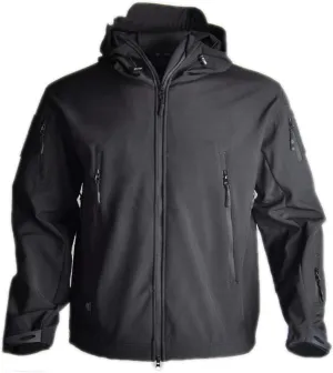 HARGLESMAN Men's Outdoor Waterproof Soft Shell Hooded Fleece Military Functional Jacket