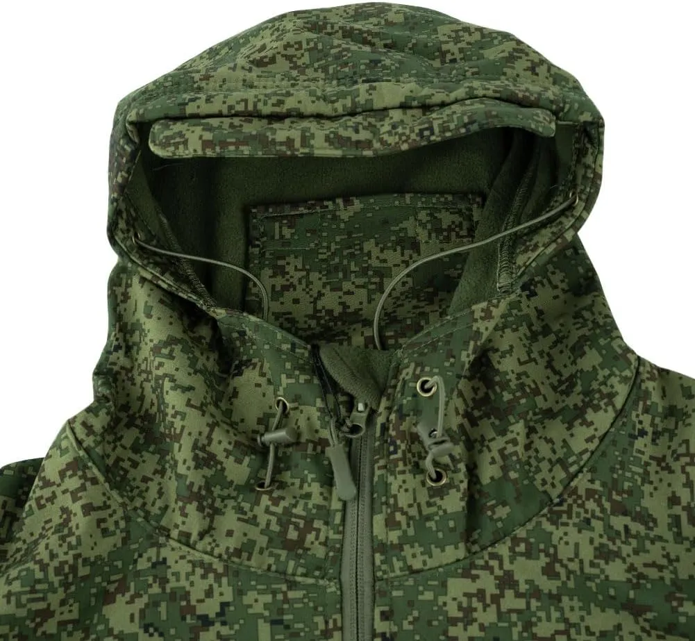 HARGLESMAN Men's Outdoor Waterproof Soft Shell Hooded Fleece Military Functional Jacket
