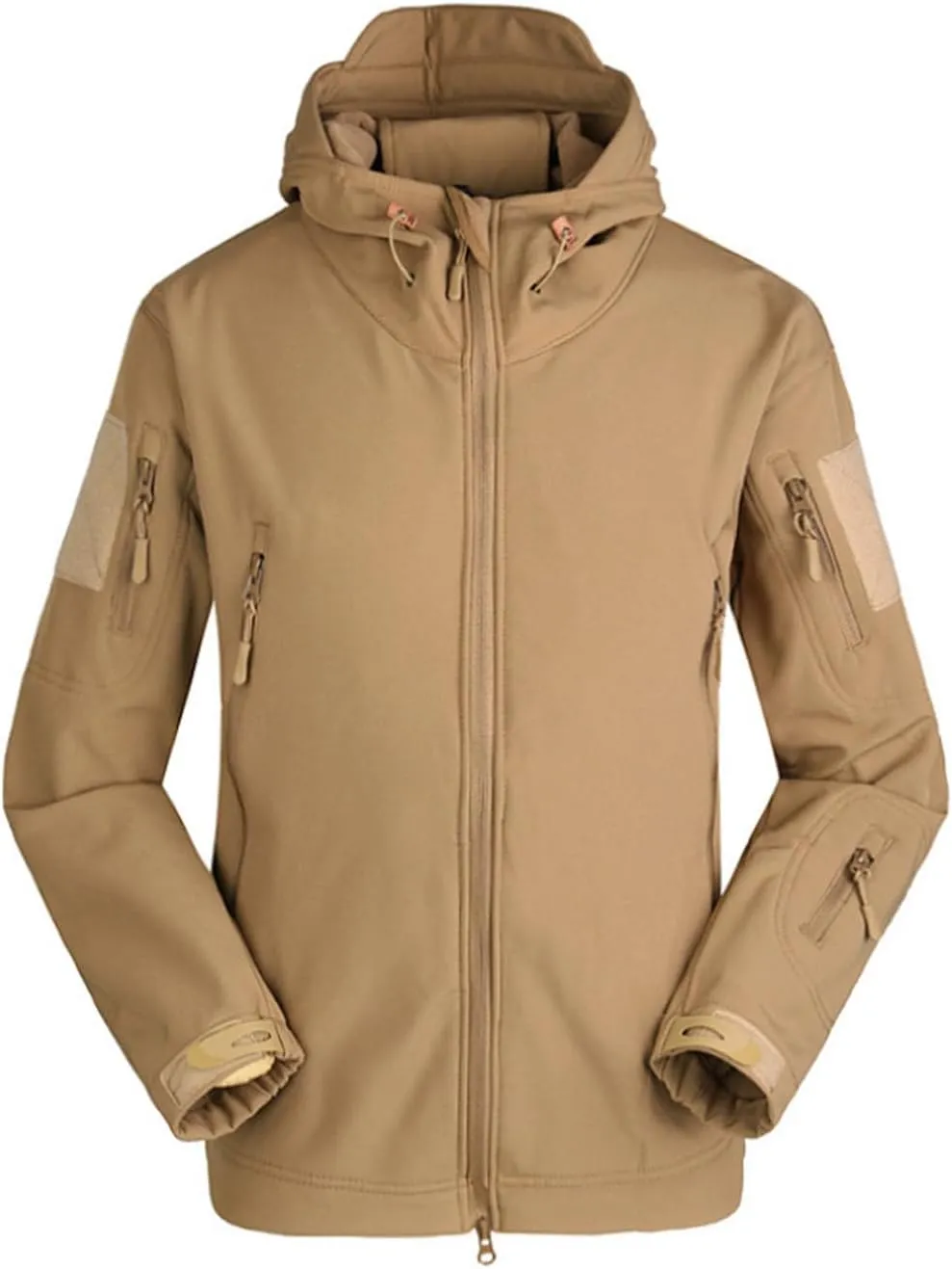 HARGLESMAN Men's Outdoor Waterproof Soft Shell Hooded Fleece Military Functional Jacket
