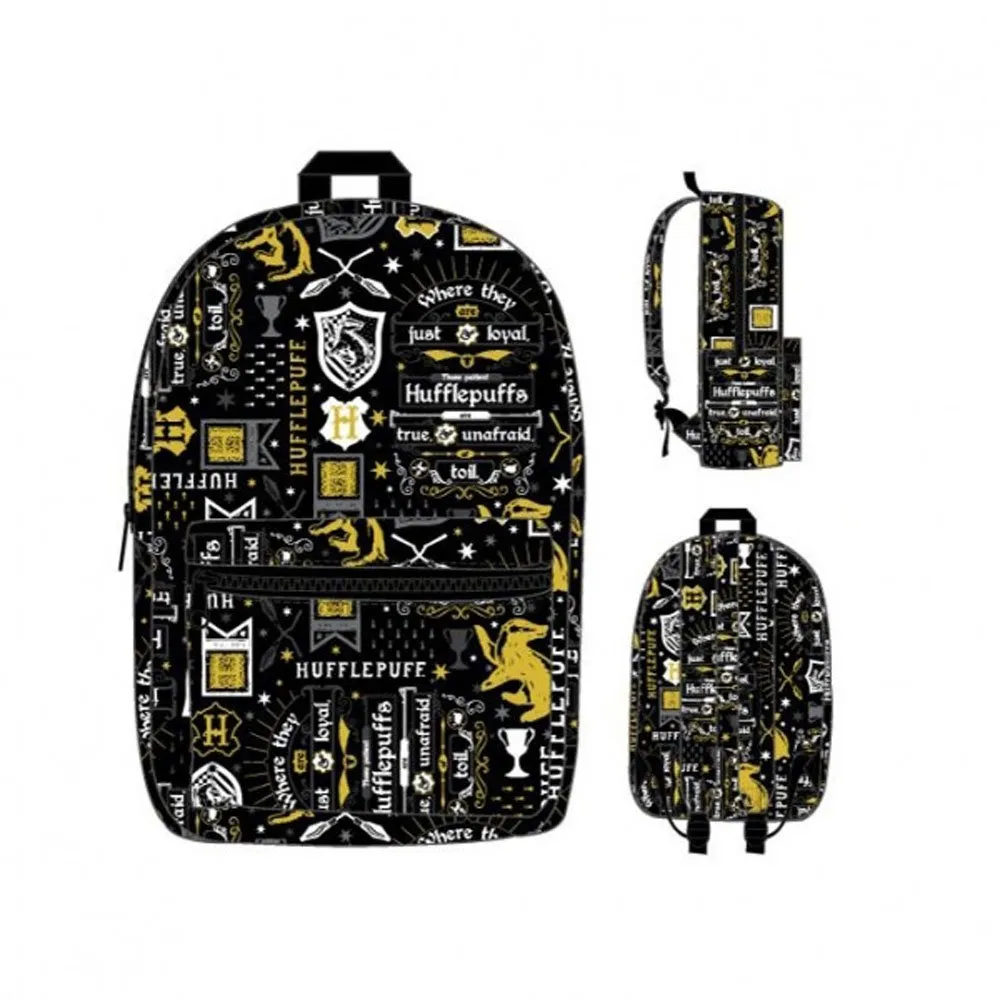 Harry Potter Icon Print Hufflepuff Backpack