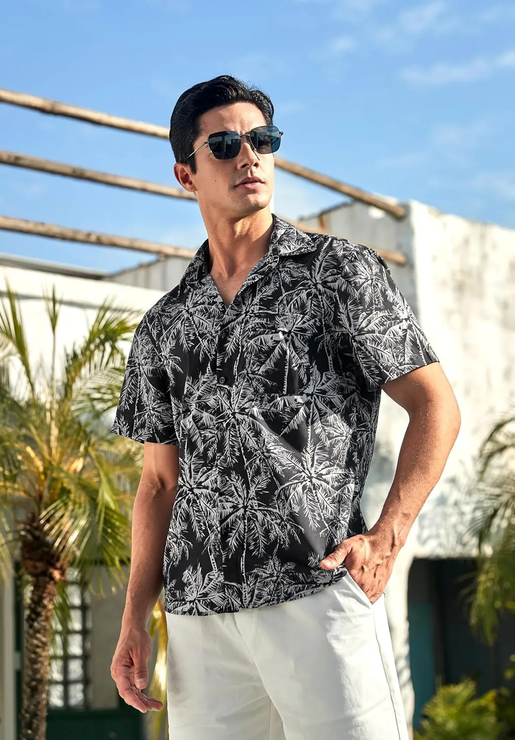 Hawaiian Shirt for Men Short Sleeve Button Down Shirt Men Casual Summer Tropical Beach Aloha Shirts for Men Hawaii Party