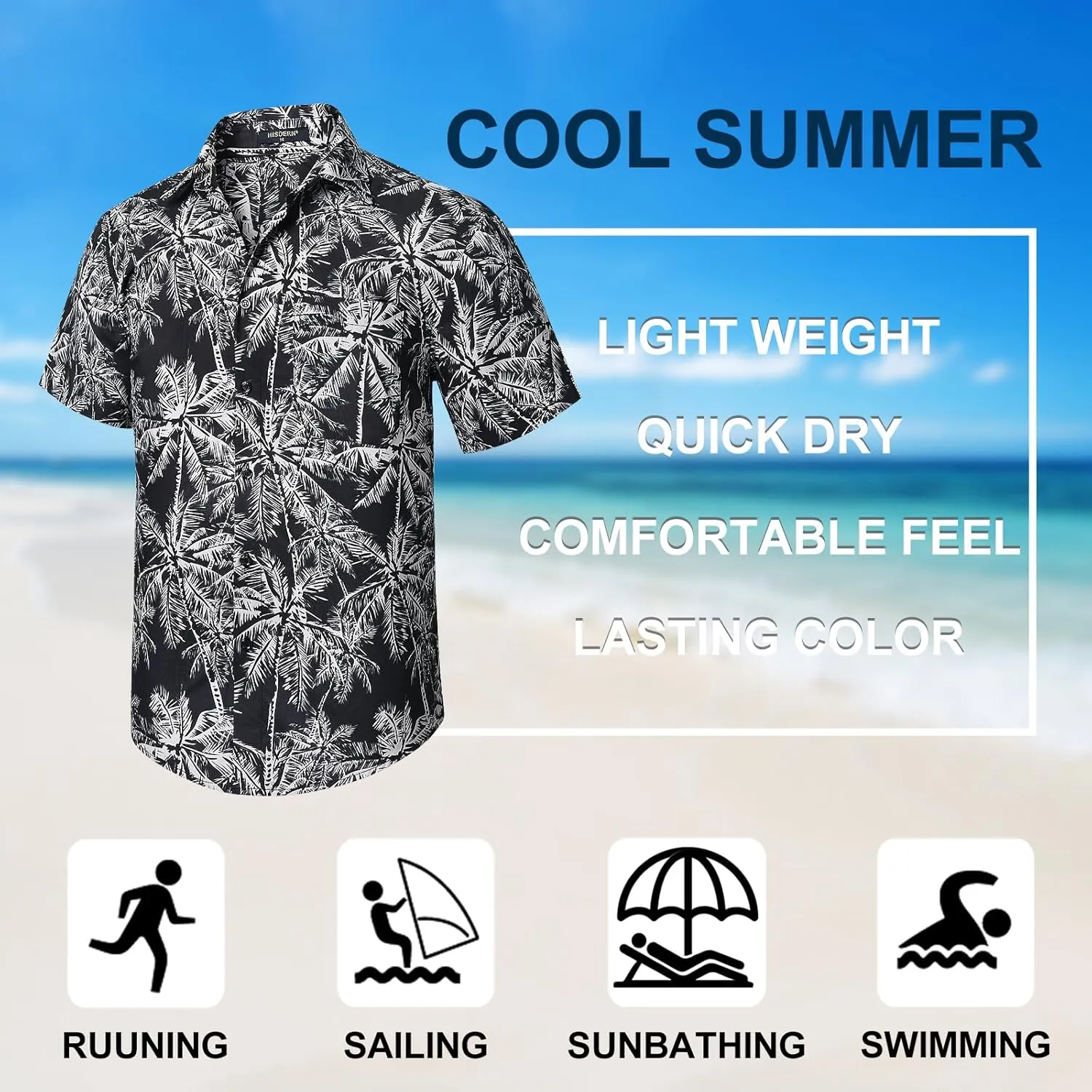 Hawaiian Shirt for Men Short Sleeve Button Down Shirt Men Casual Summer Tropical Beach Aloha Shirts for Men Hawaii Party