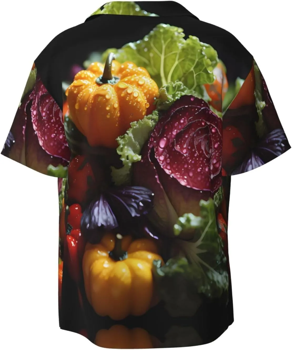 Hawaiian Shirt for Men - Summer Button Up Shirt Short Sleeve Fresh Cabbage Print Beach Casual Shirt (M-4XXL)