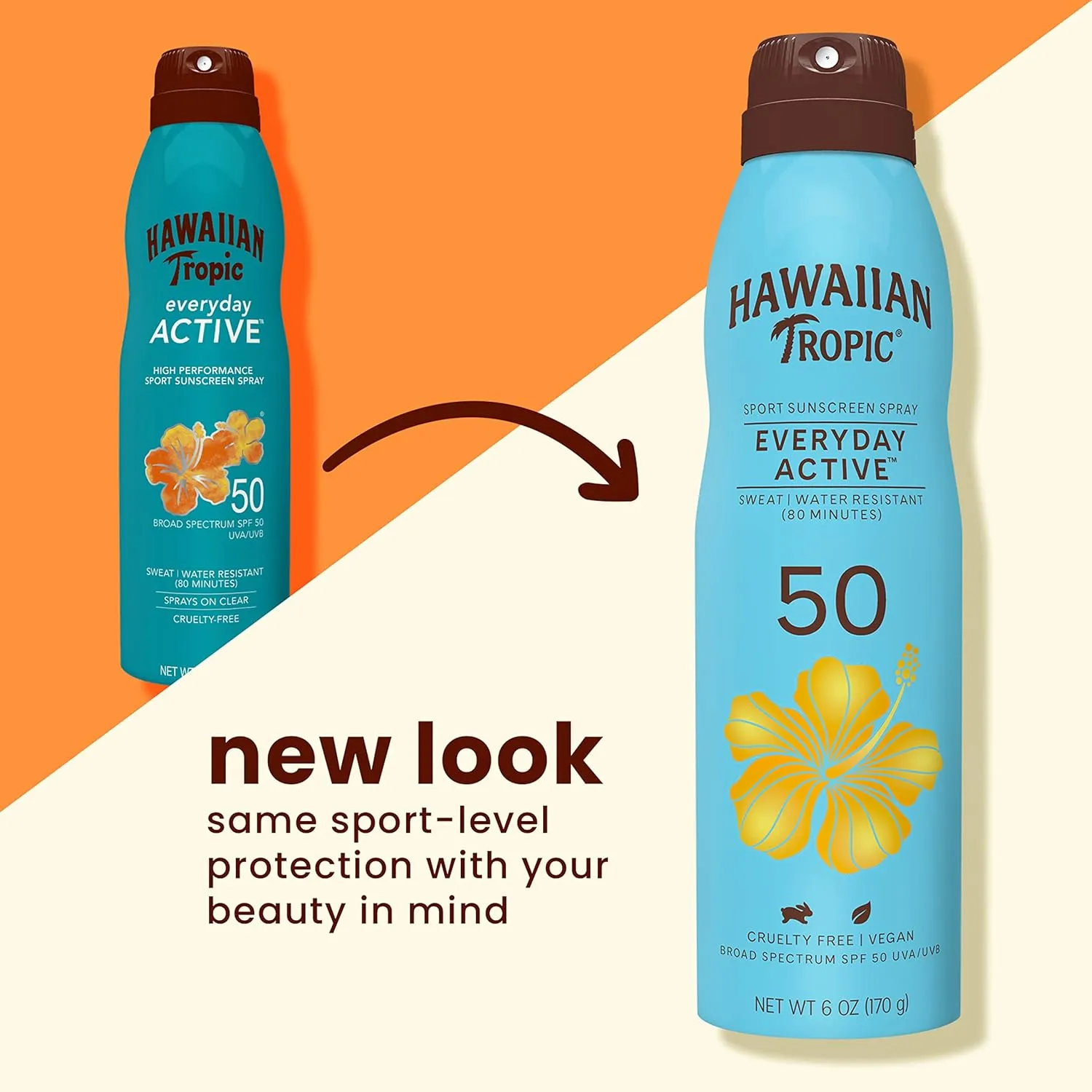 Hawaiian Tropic Everyday Active Spray SPF 50 Twin Pack and Sheer Touch Ultra Radiance Lotion SPF 30