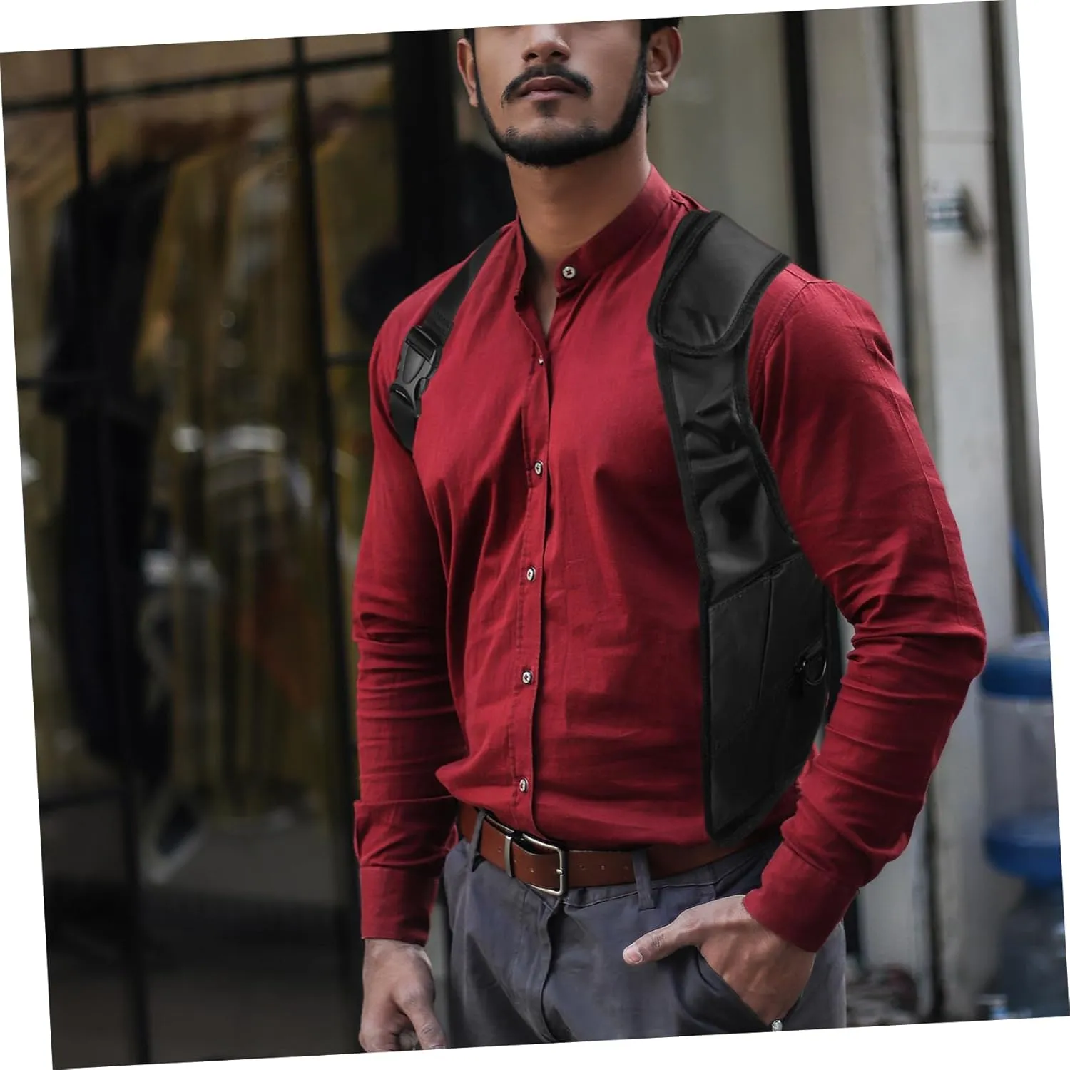 Hidden Pouch Mens Wallet Anti Bag Mens Shoulder Pouch Armpit Women Tops Mini Sling Bag Mens