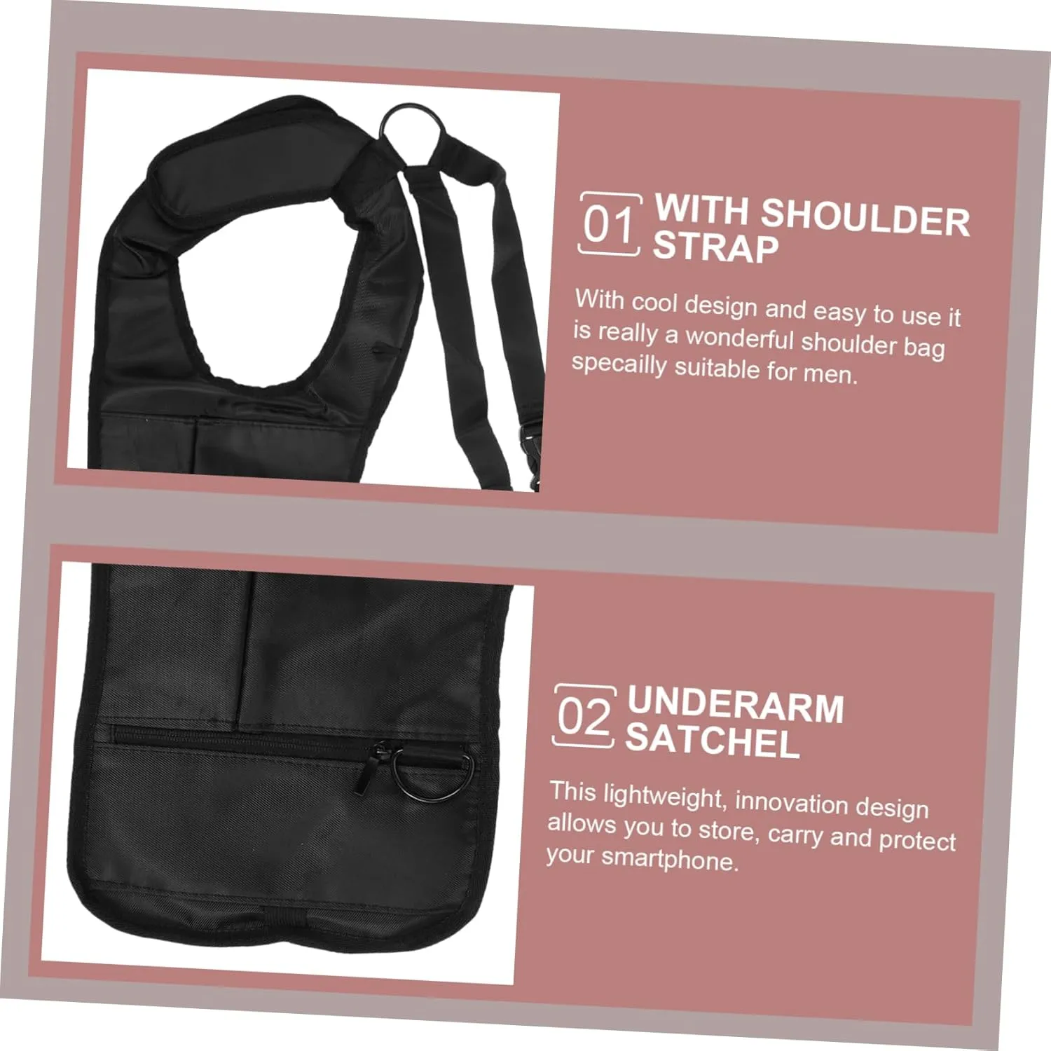 Hidden Pouch Mens Wallet Anti Bag Mens Shoulder Pouch Armpit Women Tops Mini Sling Bag Mens