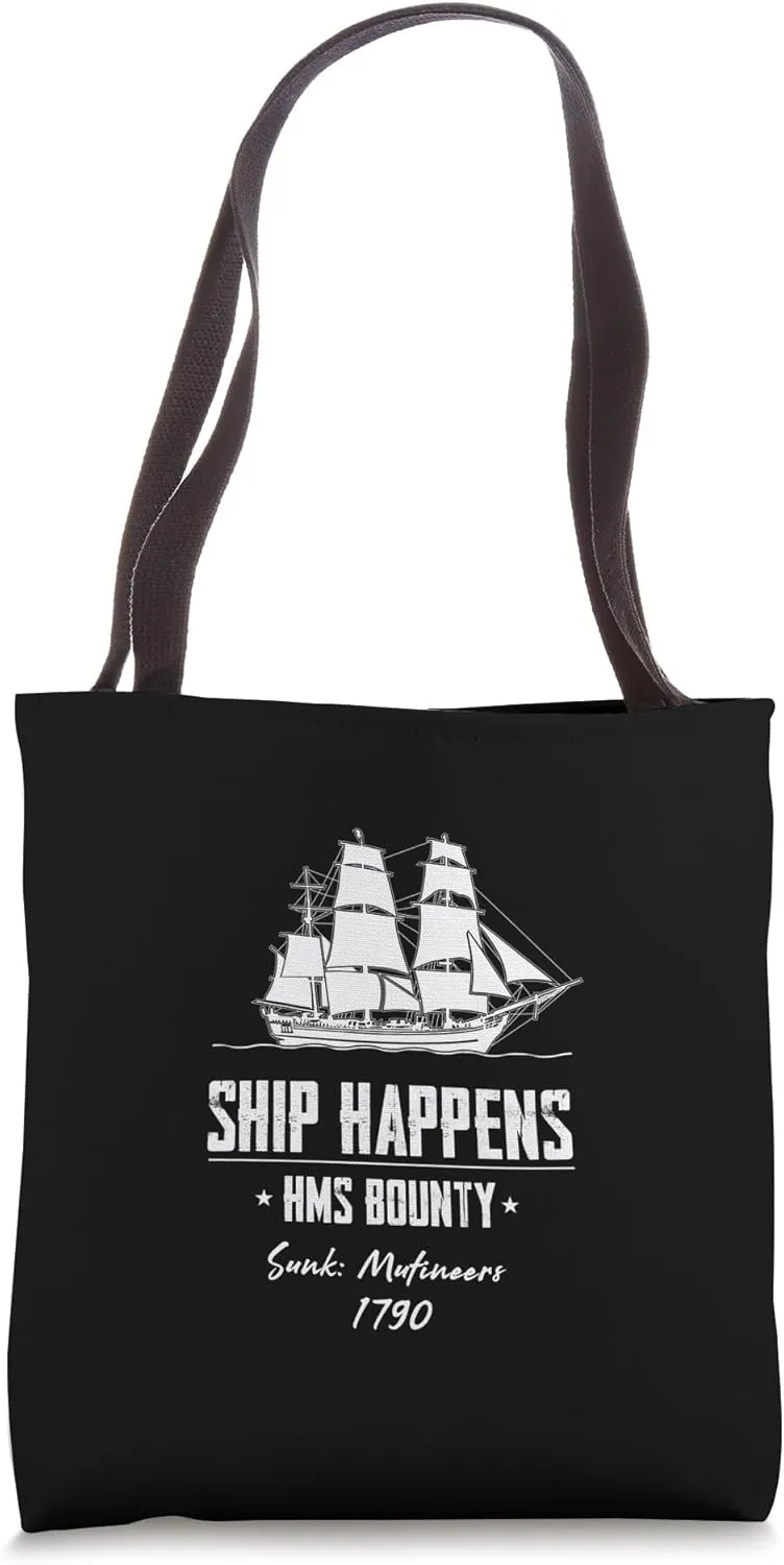 HMS Bounty Pitcairn Island Mutiny Fletcher Christian Tahiti Tote Bag