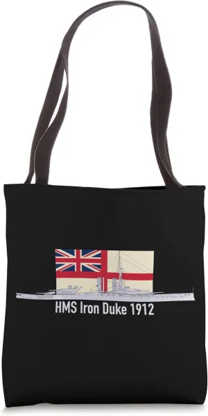 HMS Iron Duke 1912 British Battleship Flag Diagram Tote Bag
