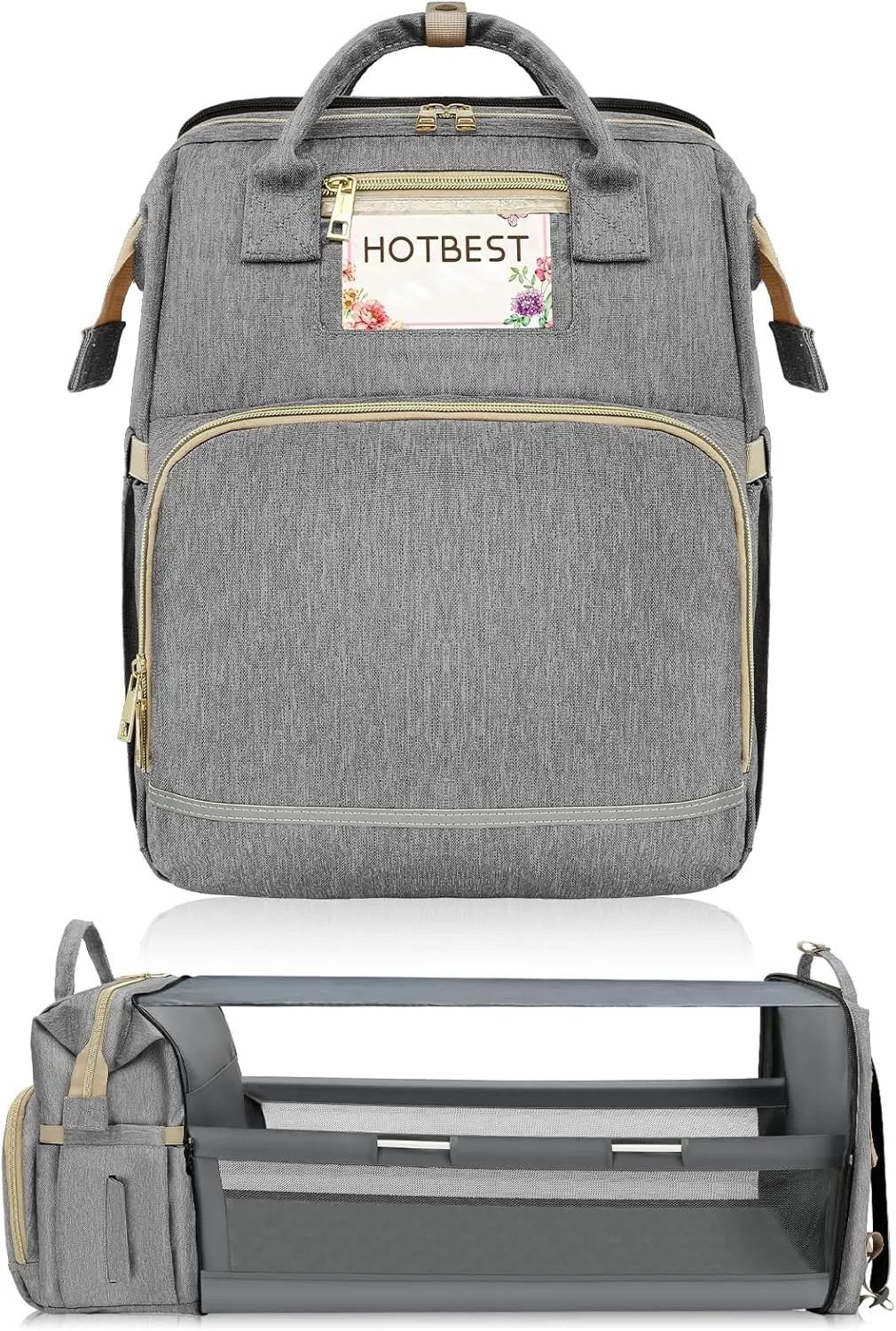 HOTBEST Backpacks, Gray, with Shade Cloth