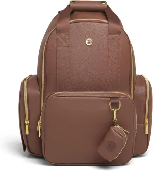 Huggies Sunshine Pack Diaper Backpack, Cognac Leather, One Size