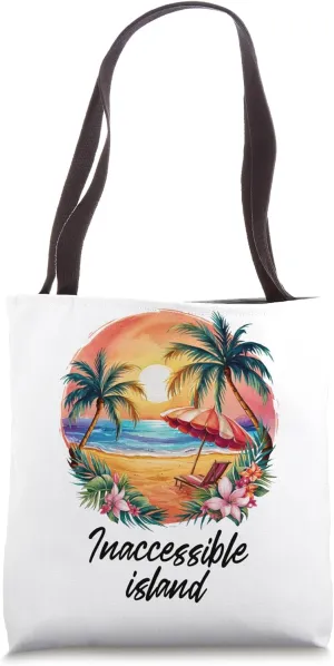Inaccessible Island Travel, Tourist Summer Vacation Tote Bag
