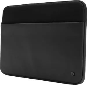 Incase A.R.C. Sleeve with ReSpun 100% Recycled Polyester - MacBook/Laptop & iPad/Tablet Case - Cushioned Faux Fur Lining, External Zippered Slip Pocket (Black, 16-inch)