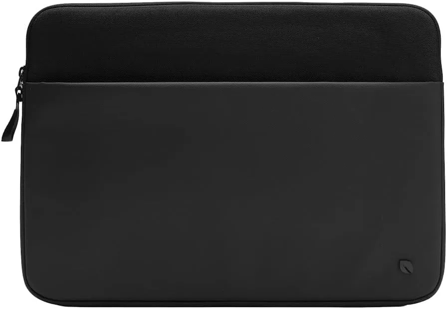 Incase A.R.C. Sleeve with ReSpun 100% Recycled Polyester - MacBook/Laptop & iPad/Tablet Case - Cushioned Faux Fur Lining, External Zippered Slip Pocket (Black, 16-inch)