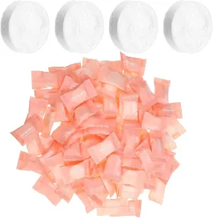 Ipetboom 100pcs Compressed Towel Mini Tablets Disposable Portable Face Towel Cotton Coin Tissue Hand Wipe for Travel, Camping, Hiking, Sport, Beauty Salon, Home