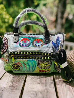 Itheme denim tote bag
