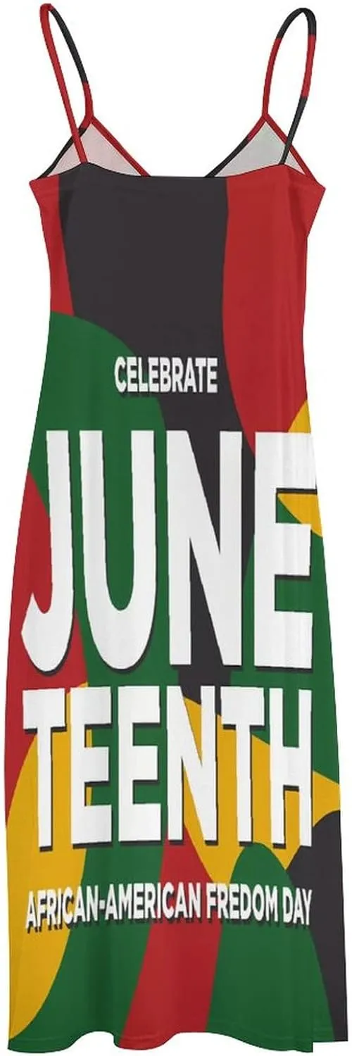 Juneteenth Since 1865 Celebrate Freedom Afican Summer Dresses Maxi Dress Sundress Beach Dresses for Women