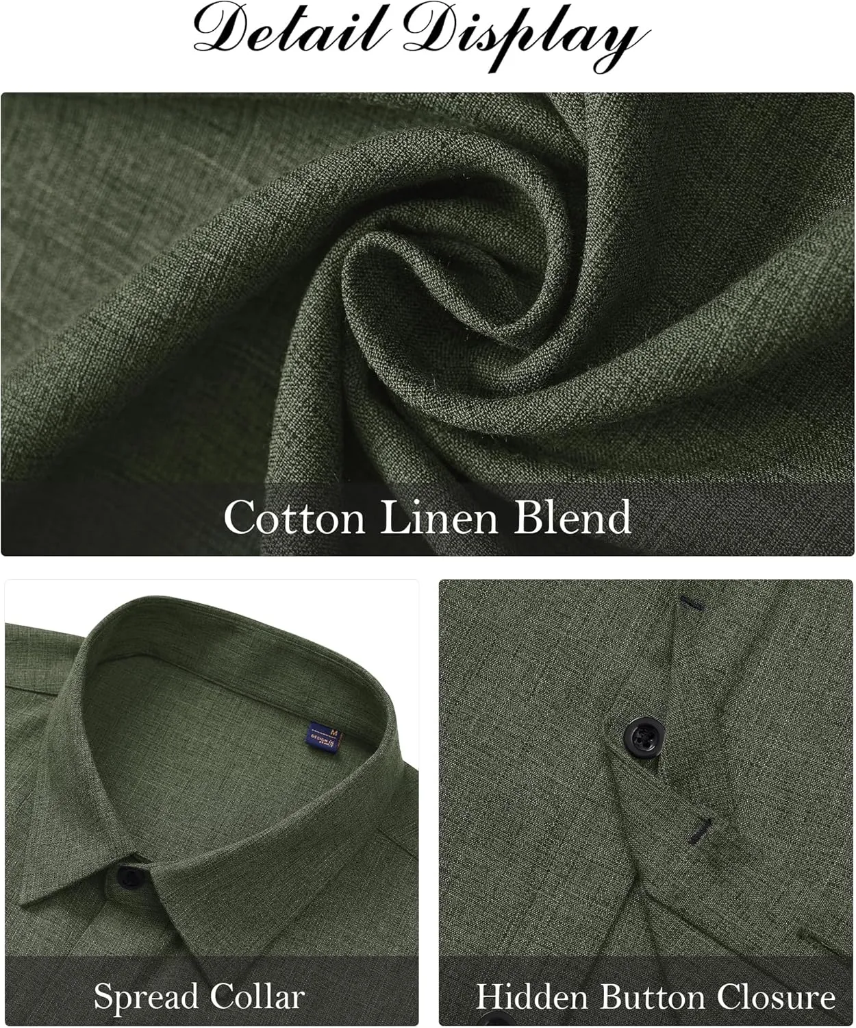 J.VER Men's Linen Shirts Casual Short Sleeve Button Down Shirt Beach Summer Vacation Holiday Wedding Cotton Tops