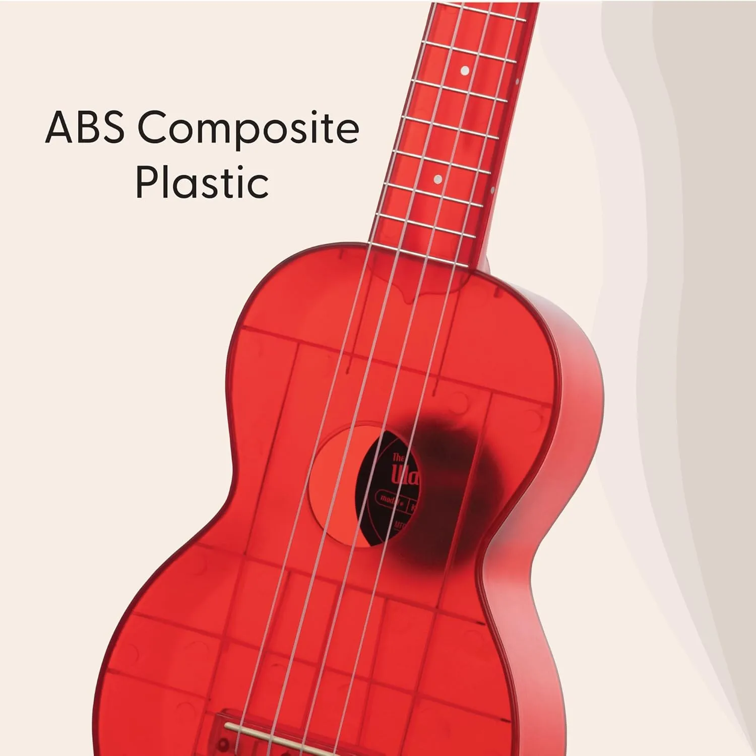 Kala Brand Music Co. The Waterman Sea Glass Collection, 4-String Ukulele, Right, Maritime Red, Soprano (KA-WMT-RD-S)